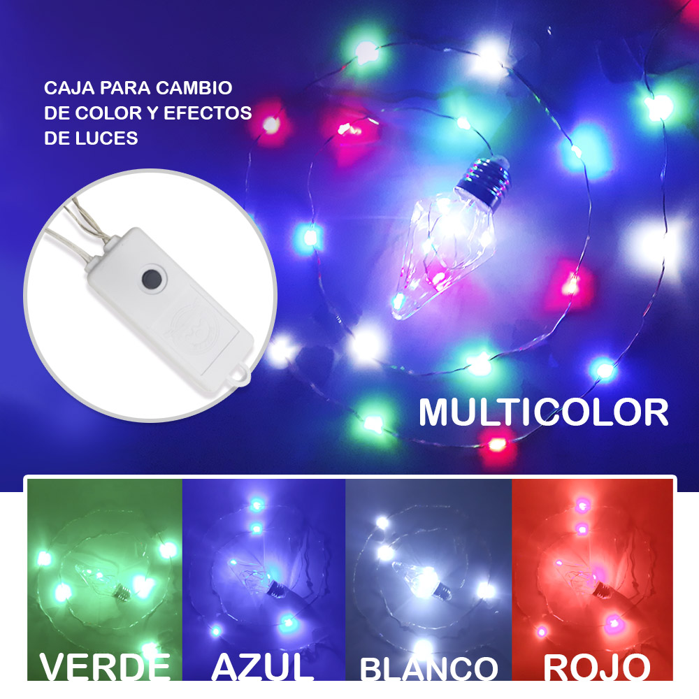 Extensión Micro LED Cortina 3X2m 384 Bombillos Diamante Multicolor 1629